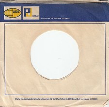 Company Sleeve 45 World Pacific / Pacific Jazz - White w/ Blue & Yellw 1966-1970