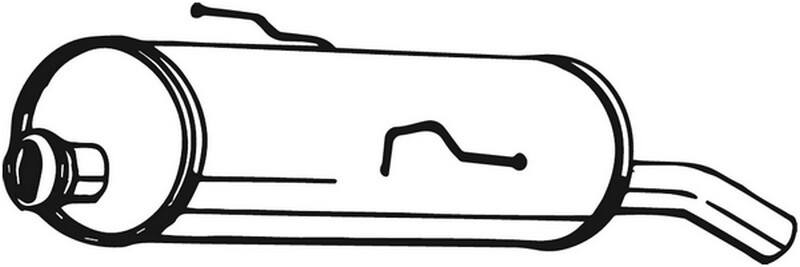 73 CV SILENZIATORE POSTERIORE PER PEUGEOT 206+ 2L, 2M 1.4i KW 54 CV 73