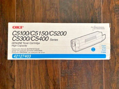 Genuine OKI 42127403 Cyan Toner Cartridge for C5100/C5200/C5300/C5400 Type C6