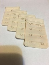 Beige 2 Hook 4 row Wide Bra Extenders, Lot Of 4. A135