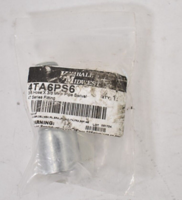 Kimball Midwest 3/8'' x 3/8'' Male Pipe Swivel Hose End 4T Series 4TA6PS6