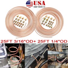 25ft 14 316 Brake Line Kit Upgraded Flexible Copper Coated Alloy Brake Tube
