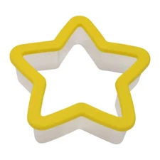 Yellow Star 3.25" Plastic Soft-Grip Cookie Cutter R&M July 4th Christmas