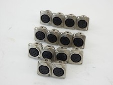  Lot of 14 Neutrik 6 Pin XLR Audio Cable Female Connector