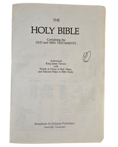 Heilige Bibel KJV Vintage rote Buchstabenausgabe Broadman Holman Wörterbuch Studium hilft - Bild 6 von 11