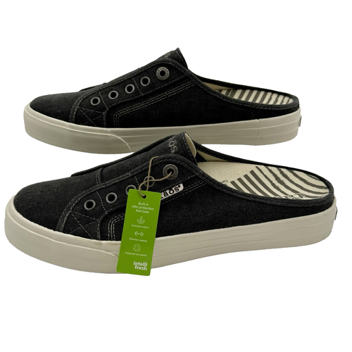Zapatos Tenis Taos Star Para Mujer Talla 9.5 Gris Oscuro Lona Con Cordones Informales Parte Superior Baja - Imagen 2 de 6