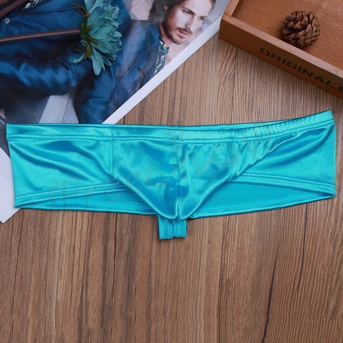 Mens Lingerie Bulge Pouch Low Rise Wetlook Bikini Briefs Underwear Underpants - Picture 25 of 25