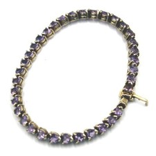 AMETHYST TENNIS BRACELET -  7 In.