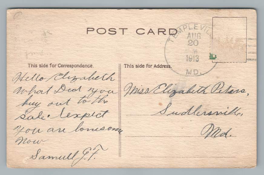 Sudlersville Maryland "Goot Old Town" Templeville MD Antique Queen Anne