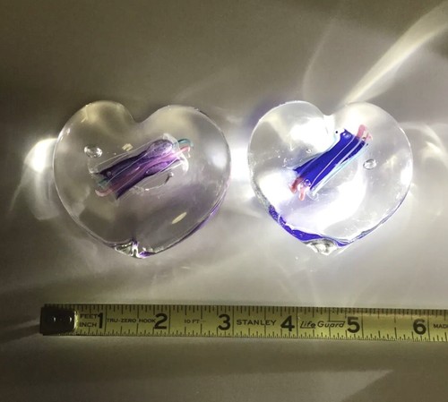 Vintage Schmidt & Rhea, Signed S/R 97;98 Heart Shape Two Paperweight, Mint ! - Picture 12 of 12