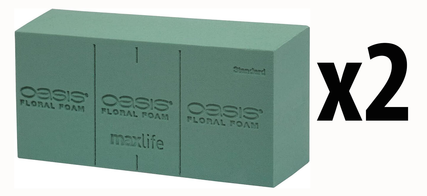 2x Oasis Wet Floral Fresh Flower Plant Craft Foam Brick - 23cm x 11cm x 8cm - Image 3