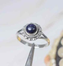Blue Sunstone Gemstone Ring-925 Sterling Silver Ring-Antique Ring Gift For Her