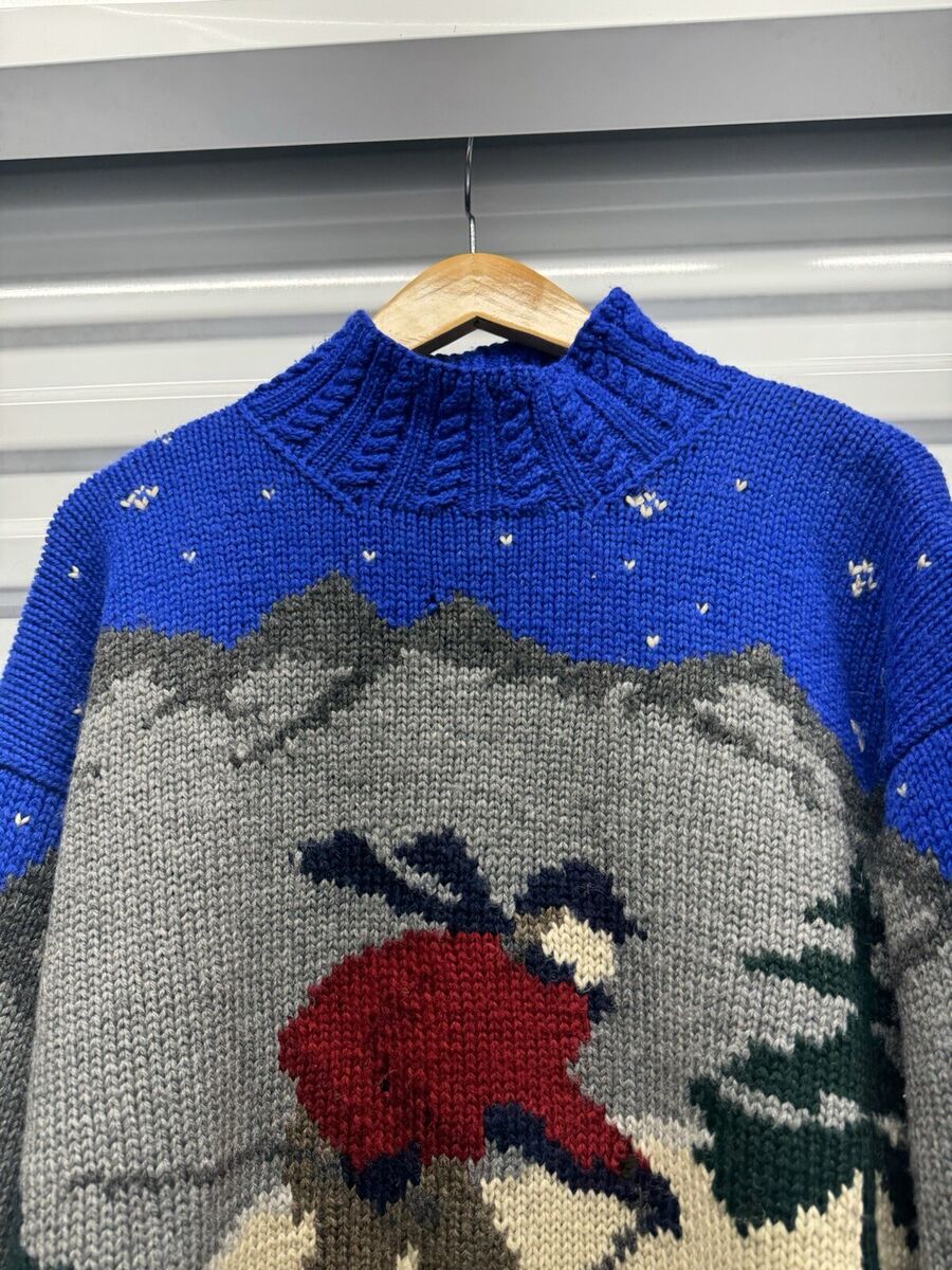 Vintage Polo Ralph Lauren Ski Snow Knit Sweater 90s Large Vintage Polo Ralph Lauren Ski Snow Knit Sweater 90s Large