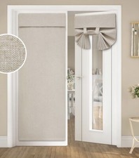 HOMEIDEAS Blackout French Door Panel Shade Privacy Curtain Tan 26x68 New