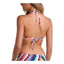 Bas De Bikini La Blanca Taille 14 Broderies Roses Violets - Neuf Avec Étiquettes