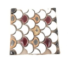 Handmade Ceramic Tile Mosaic Feature Panel Ready To Install 5.75" x 5.75" x 3/8"