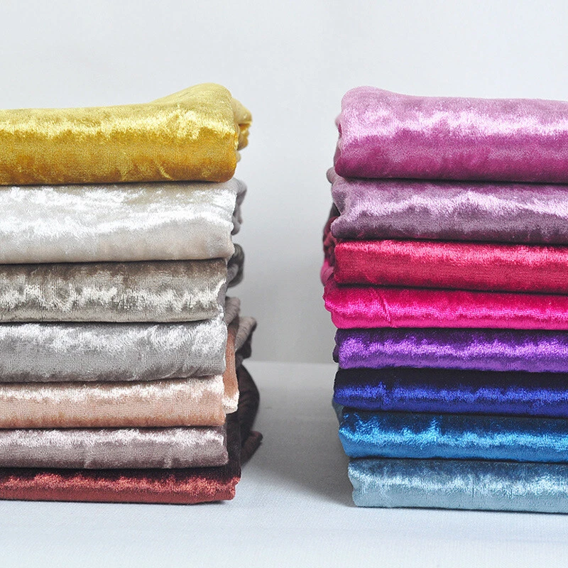 Gold Velvet Fabric Dress Stretch Gentle Thin Flannel Cloth DIY Clothing Sewing - Image 4 of 4