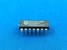 5 x HEF4075BP PHILIPS ORIGINAL Triple 3-input OR gate DIP14 NEW