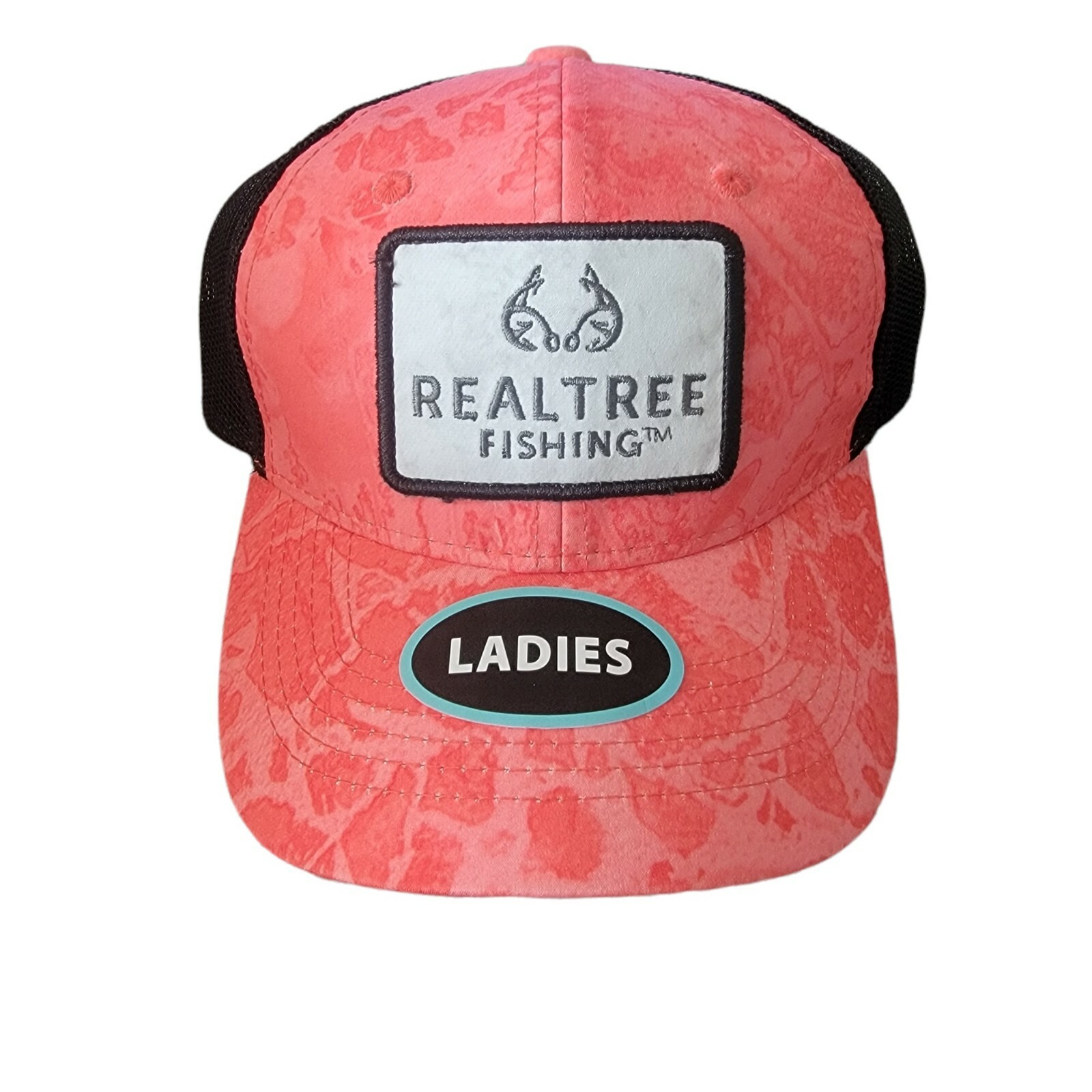 Cappello da pesca Realtree cappello da baseball rete corallo taglia unica schienale a scatto coda di pony