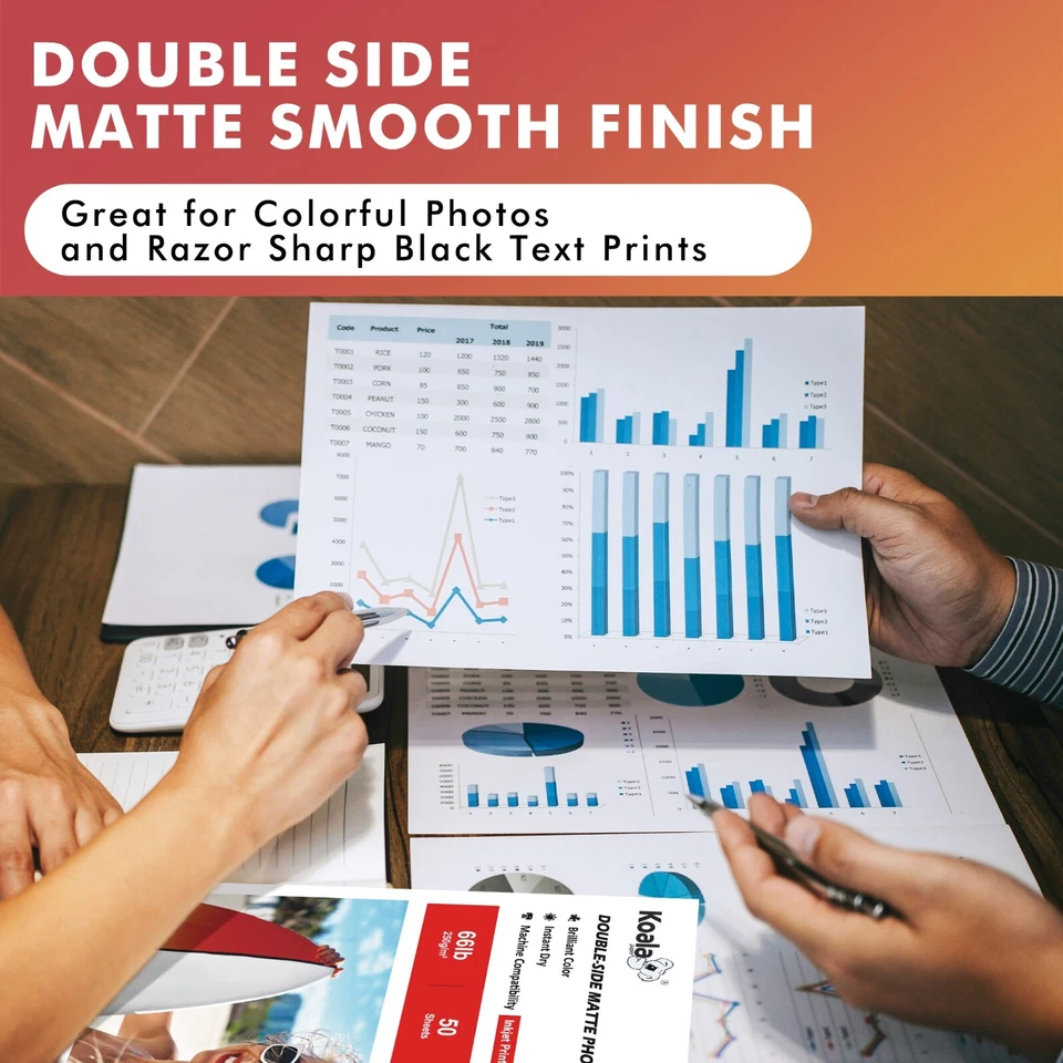 Lot Koala Double-sided Matte Photo Paper 66lb 8.5x11 11x17 13x19 250gsm Inkjet - Image 3 of 4