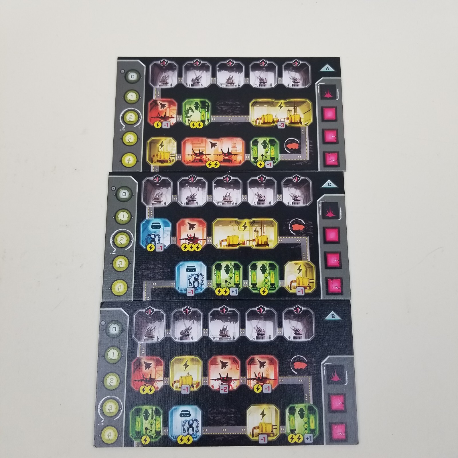 Tiles for Standard Game of  Under Falling Skies Board Game Czech Games Edition