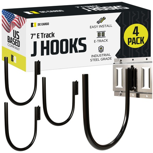 DC Cargo E-Track J Hook, 7”, 4-pack - Picture 1 of 7