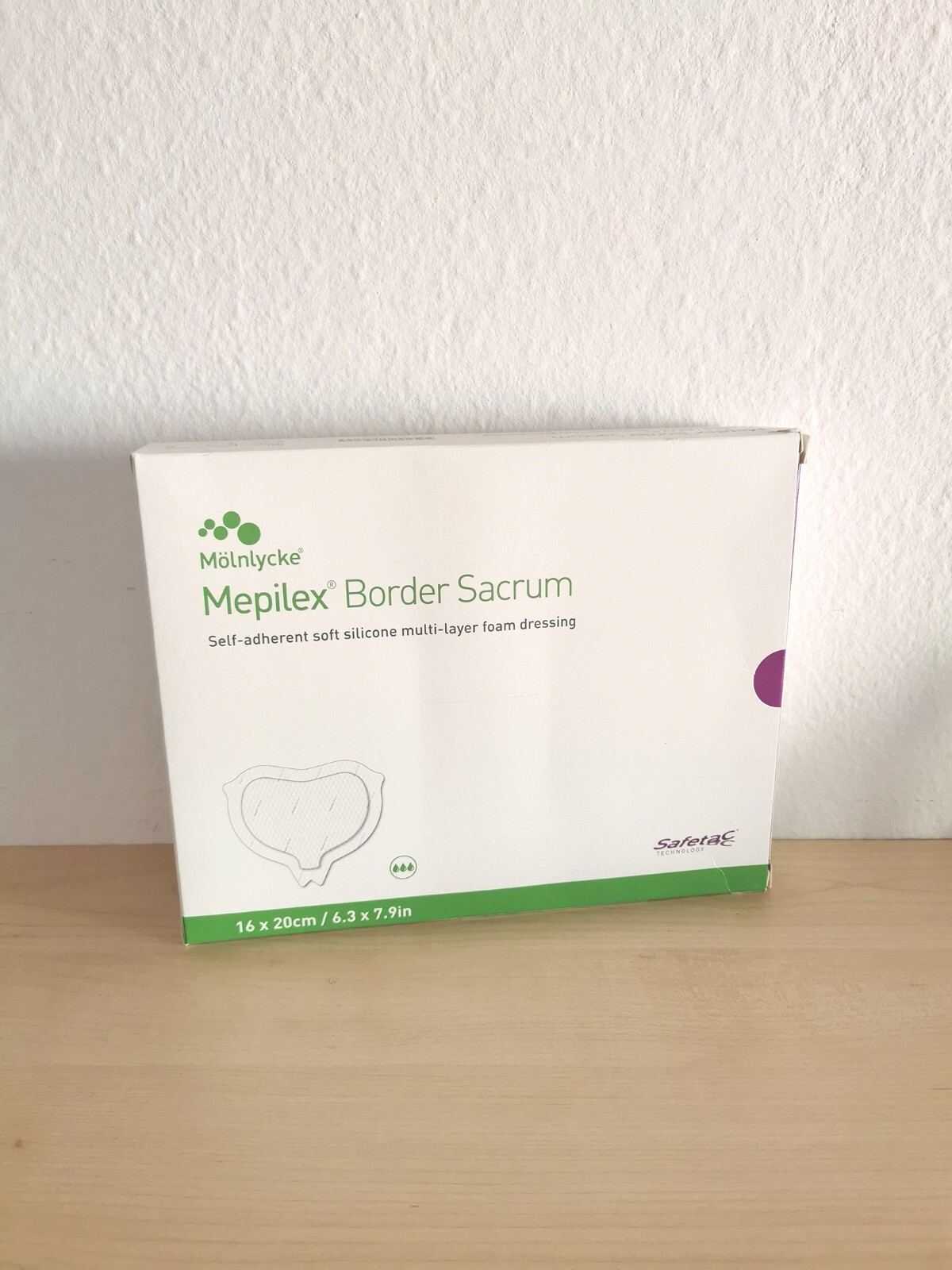 8 Stück Mepilex Border Sacrum 16x20 cm steriler Schaumverband Dekubitus, Neu