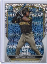 2023 Bowman Nerwilian Cedeno 1st Bowman Chrome Prospects Speckle Refractor #/299