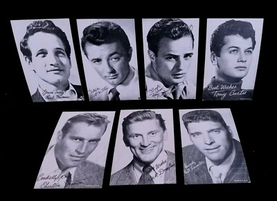 1940s Celebrity Male Film Stars B/W Postcard Sized Photos on