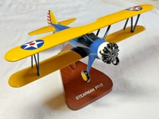 Boeing Stearman PT 17 Plane Mahogany Wood Scale Model Desk Airplane Aircraft Jet