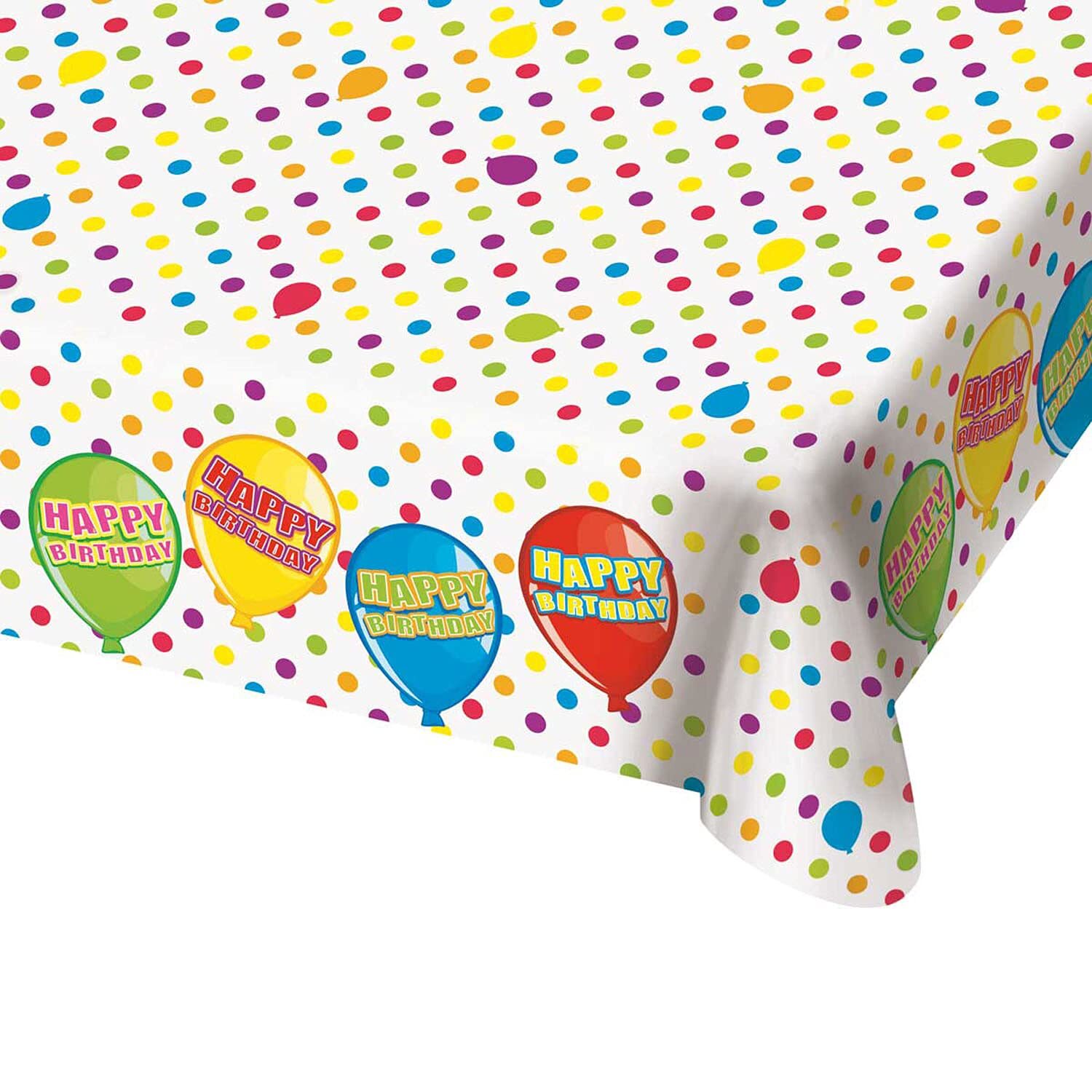 Folat 65493 Happy Birthday Party Tischdecke, Gepunktet, Erhältlich,