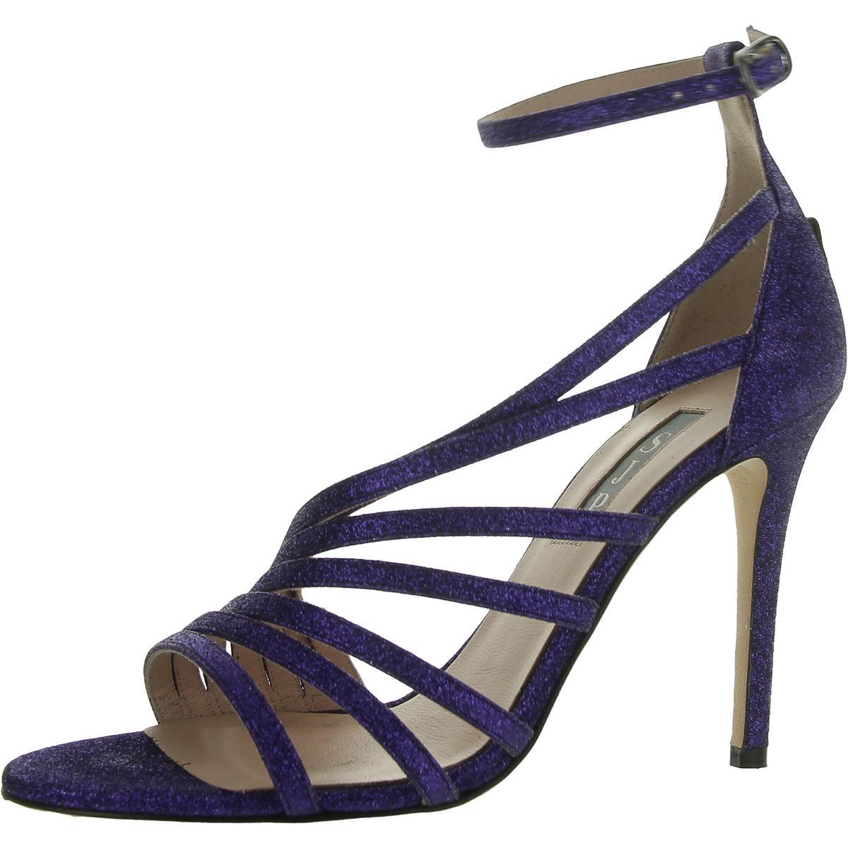 Женские фиолетовые туфли на каблуке с ремешками SJP by Sarah Jessica Parker 37 BHFO 5571 35890₽