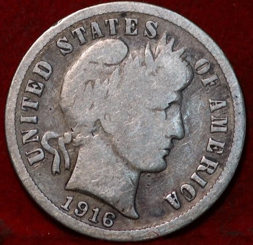 1916-S Barber Dime — photo from the most recent tracked eBay sale