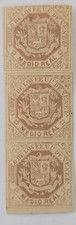 VENEZUELA CLASSICS 1865 1/2r STRIP of 3 Very Fine Mounted Mint as Photos