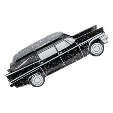 Hearse Black Glitter Hair Claw Clip