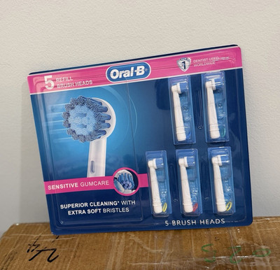 Oral-B Sensitive Gumcare Replacement Brush Heads 5 Pack Extra Soft White