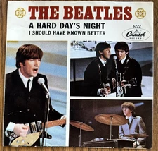 Beatles A Hard Day’s Night I Should Have Known Better Capitol 5222 45rpm W/PS