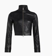 Commando FLT218 Faux Leather crop biker jacket