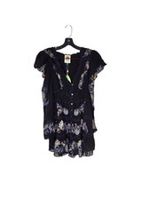 Farm Rio Garden Stitched Long Sleeve Mini Dress Women's Small NWT Resortwear