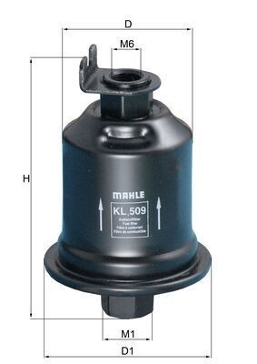 MAHLE KL 509 Fuel Filter Fits Mitsubishi Colt MK5 Lancer MK6 Space Star Toyota