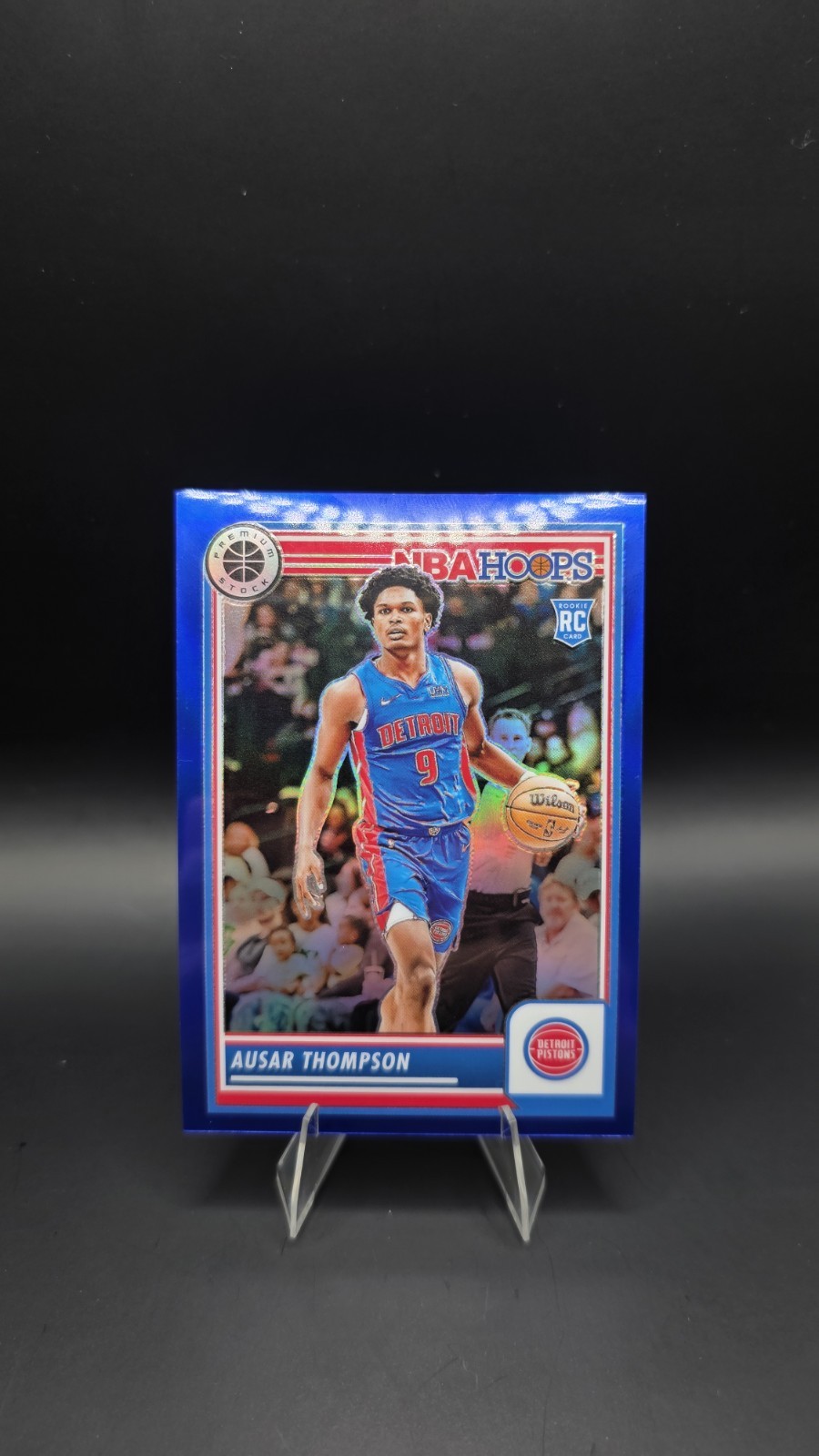 2023-24 Panini Nba Hoops Premium Stock-Ausar Thompson #100 Blue Prizm /120 (RC)