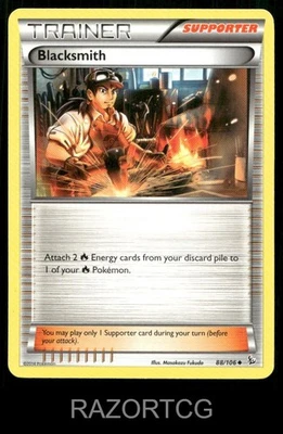BLACKSMITH 88/106 UC FLASHFIRE POKEMON LP - Image 1 of 2