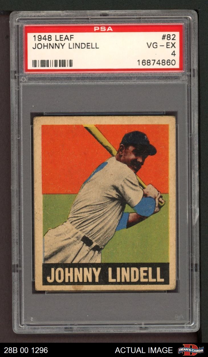 1948 Leaf #82 Johnny Lindell Yankees PSA 4 - VG/EX