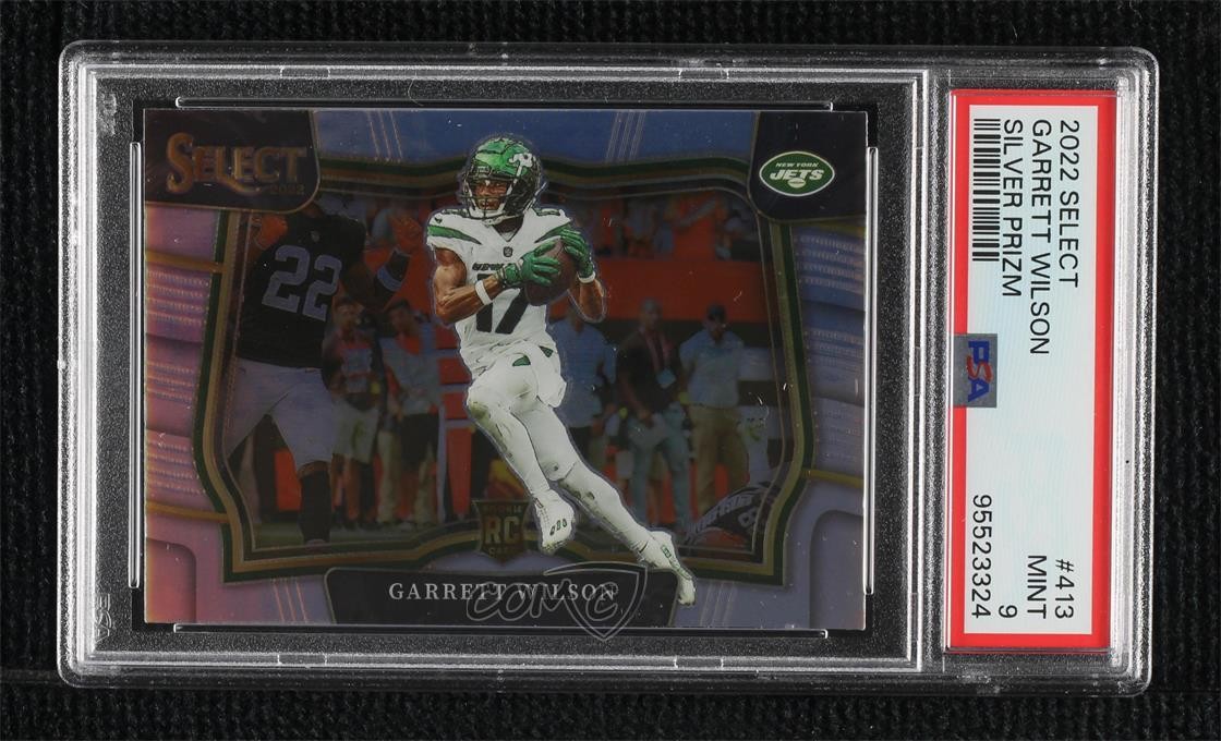 2022 Panini Select Field Level Silver Prizm Garrett Wilson #413 PSA 9 MINT 08o2