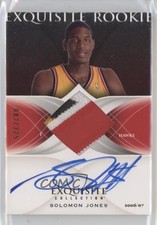 2006 Upper Deck Exquisite Collection Rookie 82/225 Solomon Jones Patch Auto 2d0