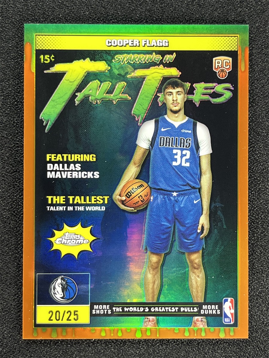 2025-26 Topps Chrome Cooper Flagg #TT-16 Orange Refractor Tall Tales RC /25