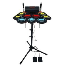 Electric Drum Set for Kids 9 Pads Digital Kit with Stand Light Up Drumsticks