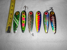 LOT PRO KING MAGNUM SALMON TROLLING FISHING SPOONS SALMON TROUT DOWNRIGGER #8