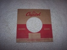 EARLY CAPITOL RECORDS 7 INCH 45 RPM ORIGINAL SLEEVE ONLY NO SPLITS 63