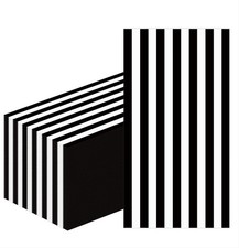 HEIPINIUYE 25 Pieces 3-ply Striped Paper Napkins Black and White Guest Towels...